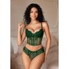 image:imageAvidlove Panties for Women Lace Thongs Cross Back Tanga Sexy Cheeky Low Waist Bikinis UnderwearGreen