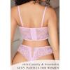 image:imageAvidlove Panties for Women Lace Thongs Cross Back Tanga Sexy Cheeky Low Waist Bikinis UnderwearPink