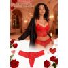 image:imageAvidlove Panties for Women Lace Thongs Cross Back Tanga Sexy Cheeky Low Waist Bikinis UnderwearRed