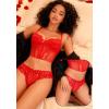 image:imageAvidlove Panties for Women Lace Thongs Cross Back Tanga Sexy Cheeky Low Waist Bikinis UnderwearRed