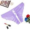 image:imageAvidlove Panties for Women Sexy Cheeky Underwear Criss Cross Lace Hipster PantyBlack burgundy lavender