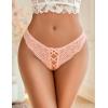 image:imageAvidlove Panties for Women Sexy Cheeky Underwear Criss Cross Lace Hipster PantyBlack burgundy pink