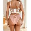 image:imageAvidlove Panties for Women Sexy Cheeky Underwear Criss Cross Lace Hipster PantyBlack burgundy pink
