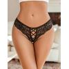 image:imageAvidlove Panties for Women Sexy Cheeky Underwear Criss Cross Lace Hipster PantyBlack burgundy pink