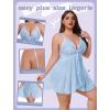 image:imageAvidlove Plus Size Lingerie for Women Sexy Lingerie Dress Lace Babydoll Lingerie VNeck Open Front Strap NightdressLight Blue