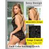 image:imageAvidlove Sexy Lingerie for Women Deep V Teddy Sheer Lace Bodysuit Snap Crotch One Piece BabydollAblack