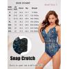 image:imageAvidlove Sexy Lingerie for Women Deep V Teddy Sheer Lace Bodysuit Snap Crotch One Piece BabydollBblackblue