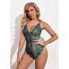 image:imageAvidlove Sexy Lingerie for Women Deep V Teddy Sheer Lace Bodysuit Snap Crotch One Piece BabydollBlackblue Green