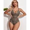 image:imageAvidlove Sexy Lingerie for Women Deep V Teddy Sheer Lace Bodysuit Snap Crotch One Piece BabydollBlackskin