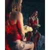 image:imageAvidlove Sexy Lingerie for Women Deep V Teddy Sheer Lace Bodysuit Snap Crotch One Piece BabydollBred