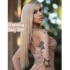 image:imageAvidlove Sexy Lingerie for Women Deep V Teddy Sheer Lace Bodysuit Snap Crotch One Piece BabydollBskin