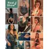 image:imageAvidlove Sexy Lingerie for Women Deep V Teddy Sheer Lace Bodysuit Snap Crotch One Piece BabydollDark Green