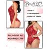 image:imageAvidlove Sexy Lingerie for Women Deep V Teddy Sheer Lace Bodysuit Snap Crotch One Piece BabydollDark Red