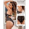 image:imageAvidlove Sexy Lingerie for Women Lace Teddy Bodysuit Deep V Cut Out Babydoll One Piece lingerieAblackunique Crotch