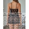 image:imageAvidlove Sexy Pajama Set for Women Floral Lace Lingerie Set Sheer Sleepwear See Through Cami Shorts 2 PieceBlack