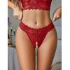 image:imageAvidlove Sexy Panties for Women Lace Cheeky Underwear Low Rise T Back Hipster Thong 13 PackWine Redlight Blue