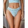 image:imageAvidlove Sexy Panties for Women Lace Cheeky Underwear Low Rise T Back Hipster Thong 13 PackWine Redlight Blue