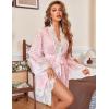 image:imageAvidlove Women Lace Kimono Robe Babydoll Sexy Lingerie Mesh Chemise Nightgown Cover UpWhite Flower