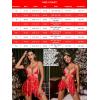 image:imageAvidlove Women Lace Lingerie Front Closure Babydoll V Neck Nightwear Sexy Chemise NightieChristmas Red