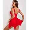image:imageAvidlove Women Lace Lingerie Front Closure Babydoll V Neck Nightwear Sexy Chemise NightieClassic Red