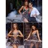 image:imageAvidlove Women Lace Lingerie Front Closure Babydoll V Neck Nightwear Sexy Chemise NightieHalloween Print