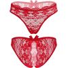 image:imageAvidlove Women Lace Panties Floral Lace Briefs Sexy Hollow Out Bow Underwear 14 PackRed
