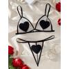 image:imageAvidlove Women Lingerie Set Sexy Bra and Panty Sets Heart Lingerie 2 Piece LingerieBlack