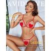 image:imageAvidlove Women Lingerie Set Sexy Bra and Panty Sets Heart Lingerie 2 Piece LingerieCarmine Red