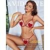image:imageAvidlove Women Lingerie Set Sexy Bra and Panty Sets Heart Lingerie 2 Piece LingerieDark Red