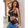 image:imageAvidlove Women Lingerie Sets Sexy Lace Bra and Panty Sets 2 Piece Lace Babydoll Outfits SXXLBlack