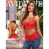 image:imageAvidlove Women Lingerie Sets Sexy Lace Bra and Panty Sets 2 Piece Lace Babydoll Outfits SXXLCarmine Red