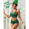 image:imageAvidlove Women Lingerie Sets Sexy Lace Bra and Panty Sets 2 Piece Lace Babydoll Outfits SXXLGreen