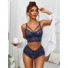 image:imageAvidlove Women Lingerie Sets Sexy Lace Bra and Panty Sets 2 Piece Lace Babydoll Outfits SXXLNavy Blue