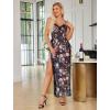image:imageAvidlove Women Lingerie Sexy Nightgowns Lace Babydoll Mesh Sleepwear Long Lingerie Dress Side Split Nightdress SXXLBlack Flower