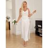 image:imageAvidlove Women Lingerie Sexy Nightgowns Lace Babydoll Mesh Sleepwear Long Lingerie Dress Side Split Nightdress SXXLWhite