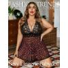image:imageAvidlove Women Plus Size Babydoll Lingerie Lace Chemise Mesh SleepwearHeartblack