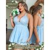 image:imageAvidlove Women Plus Size Babydoll Lingerie Lace Chemise Mesh SleepwearLight Blue