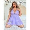 image:imageAvidlove Women Plus Size Babydoll Lingerie Lace Chemise Mesh SleepwearLight Purple