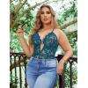 image:imageAvidlove Women Plus Size Lingerie Lace Teddy Deep V Lingerie Bodysuit One Piece Babydoll 1422 PlusBlue Green