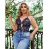 image:imageAvidlove Women Plus Size Lingerie Lace Teddy Deep V Lingerie Bodysuit One Piece Babydoll 1422 PlusNavy Blue