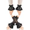 image:imageAvidlove Women Ruffle Bow Lace Gloves Fingerless Mid Elbow Sleeve Costume Wedding Opera Tea Party Prom Cosplay GothicBlack