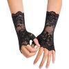 image:imageAvidlove Women Short Lace Gloves Fingerless Bridal Wrist Glove Opera Evening Wedding Tea Party Prom Cosplay Gothic ClothesBlack