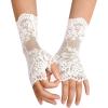 image:imageAvidlove Women Short Lace Gloves Fingerless Bridal Wrist Glove Opera Evening Wedding Tea Party Prom Cosplay Gothic ClothesWhite