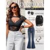 image:imageAvidlove Womens Lace Mesh Short Sleeve Top Floral Sheer See Through Blouse Sexy TopsBlack
