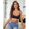 image:imageAvidlove Womens Lace Underwire Bra Sexy Mesh Balconette Unlined Everyday Bra LingerieBlack