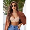 image:imageAvidlove Womens Lace Underwire Bra Sexy Mesh Balconette Unlined Everyday Bra LingerieChampagne