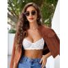 image:imageAvidlove Womens Lace Underwire Bra Sexy Mesh Balconette Unlined Everyday Bra LingerieWhite