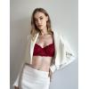 image:imageAvidlove Womens Lace Underwire Bra Sexy Mesh Balconette Unlined Everyday Bra LingerieWine Red