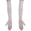 image:imageAvidlove Womens Long Sheer Gloves Tulle Mesh Gloves 1920s Wedding Opera Tea Party Dance GloveWhite