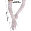 image:imageAvidlove Womens Long Sheer Gloves Tulle Mesh Gloves 1920s Wedding Opera Tea Party Dance GloveWhite